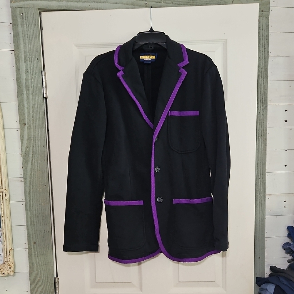 Black Blazer with Purple Trim